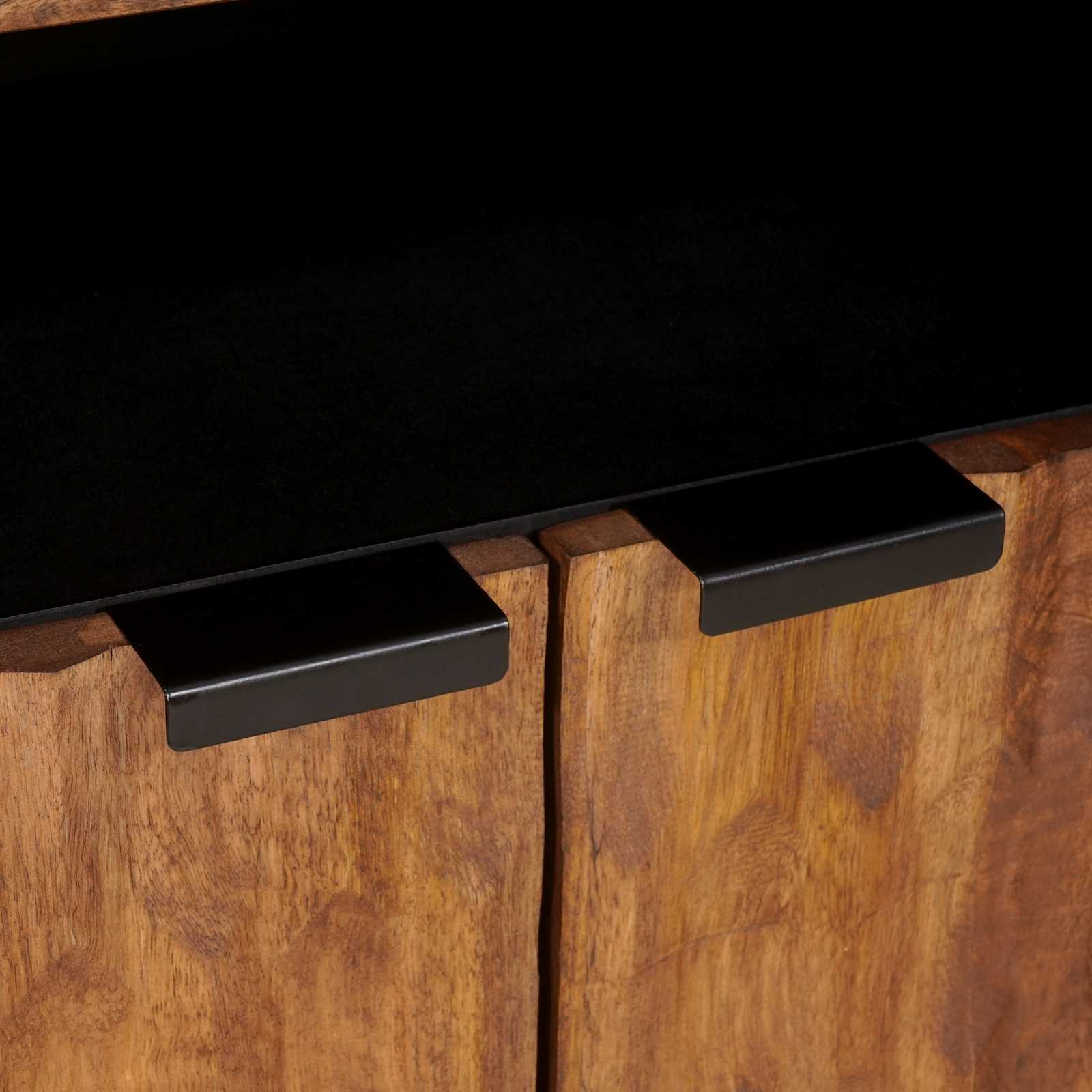 Sideboard Acacia Brown Finish 60 x 33 x 75 cm Solid Mango Wood