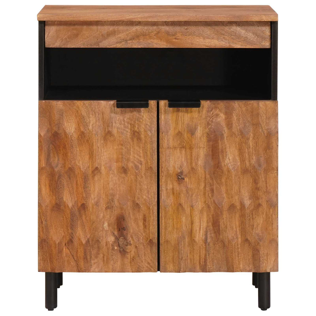 Sideboard Acacia Brown Finish 60 x 33 x 75 cm Solid Mango Wood