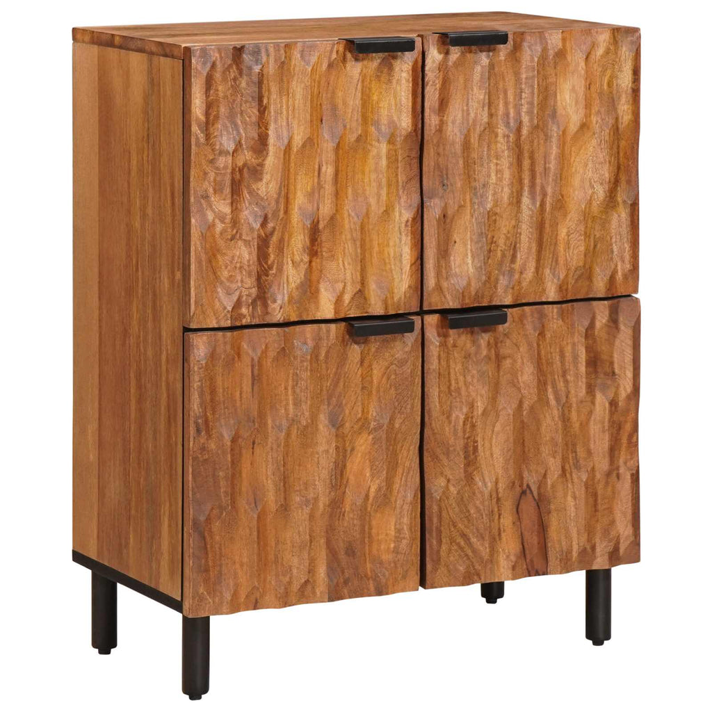 Sideboard Acacia Brown Finish 60 x 33 x 75 cm Solid Mango Wood