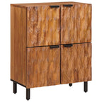 Sideboard Acacia Brown Finish 60 x 33 x 75 cm Solid Mango Wood