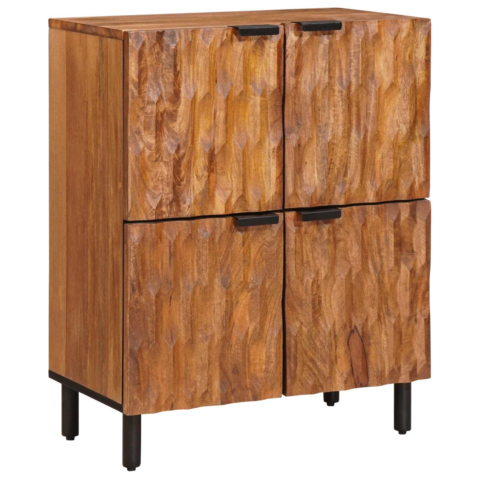 Sideboard Acacia Brown Finish 60 x 33 x 75 cm Solid Mango Wood