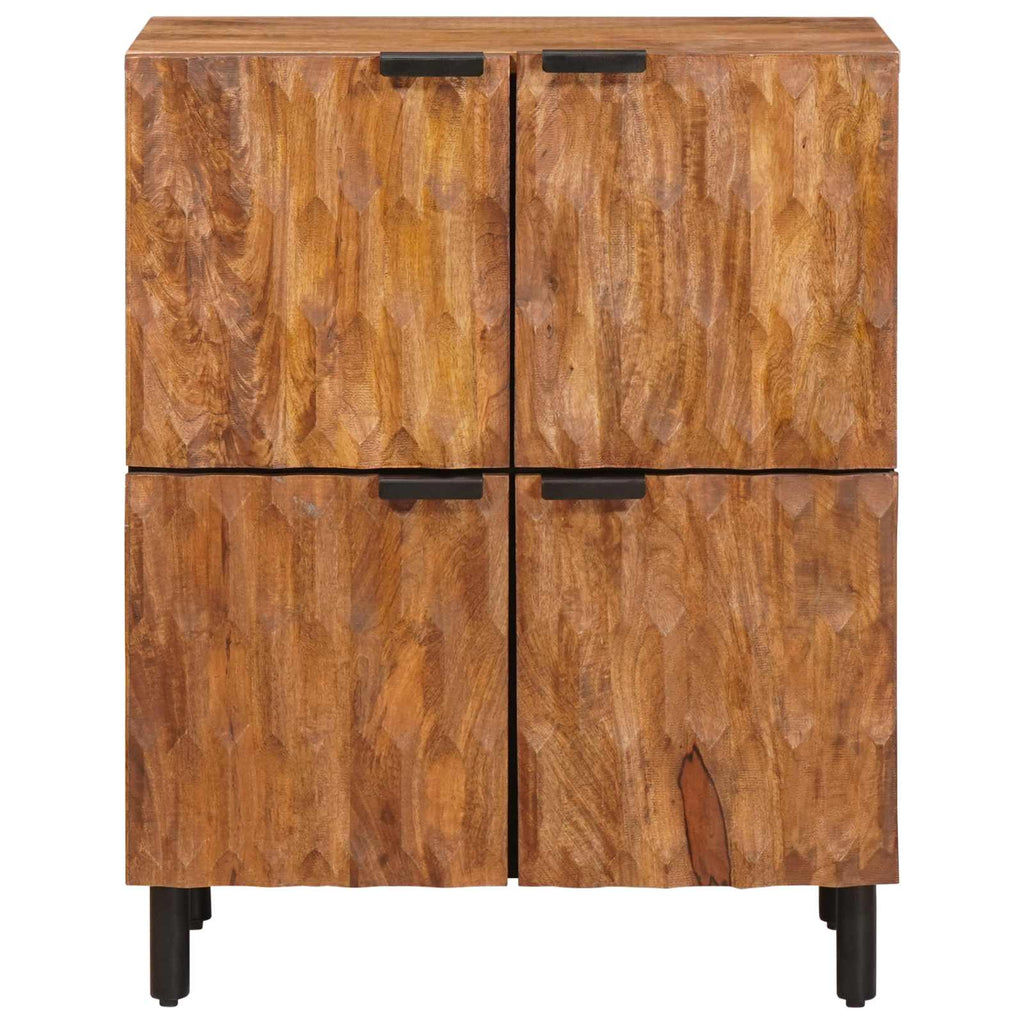 Sideboard Acacia Brown Finish 60 x 33 x 75 cm Solid Mango Wood
