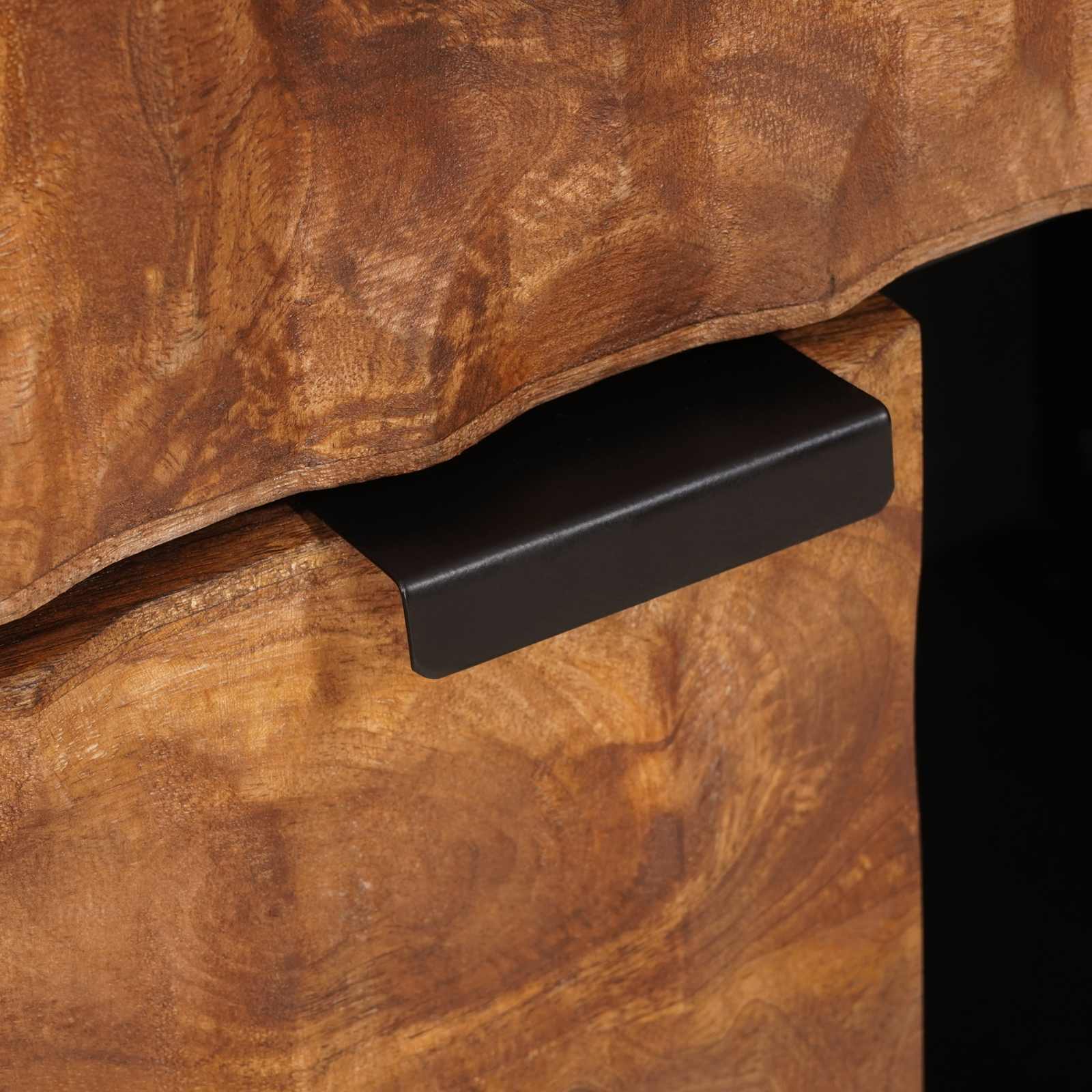 Sideboard Acacia Brown Finish 80 x 33 x 75 cm Solid Mango Wood