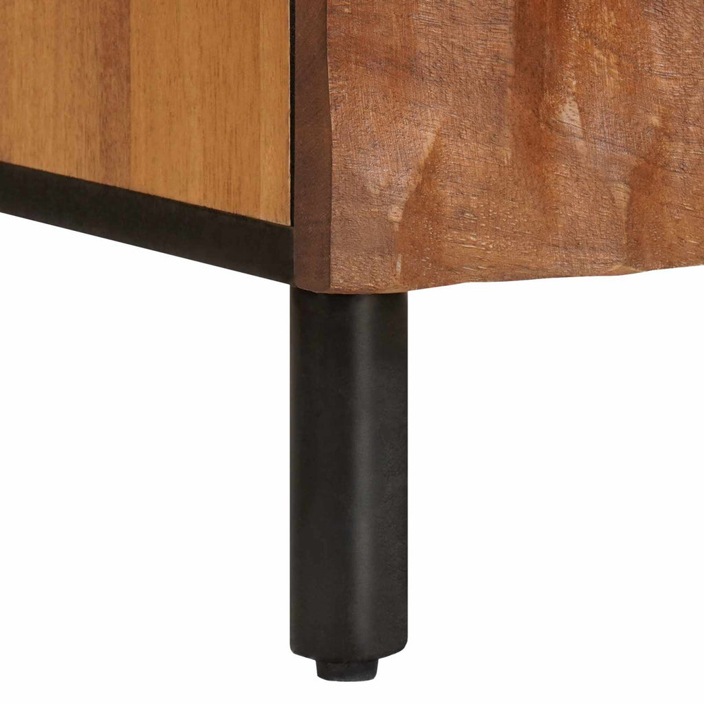 Sideboard Acacia Brown Finish 80 x 33 x 75 cm Solid Mango Wood