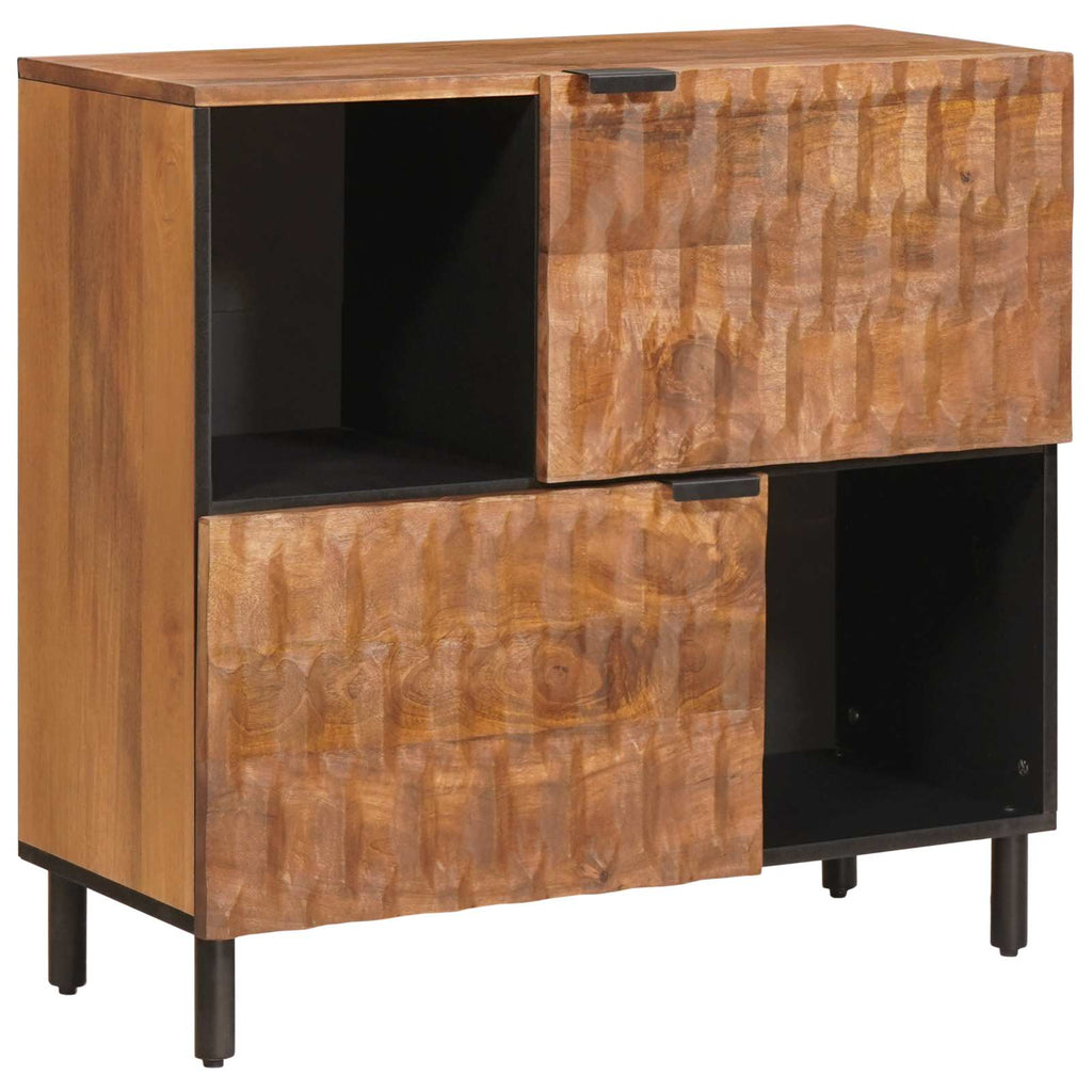 Sideboard Acacia Brown Finish 80 x 33 x 75 cm Solid Mango Wood