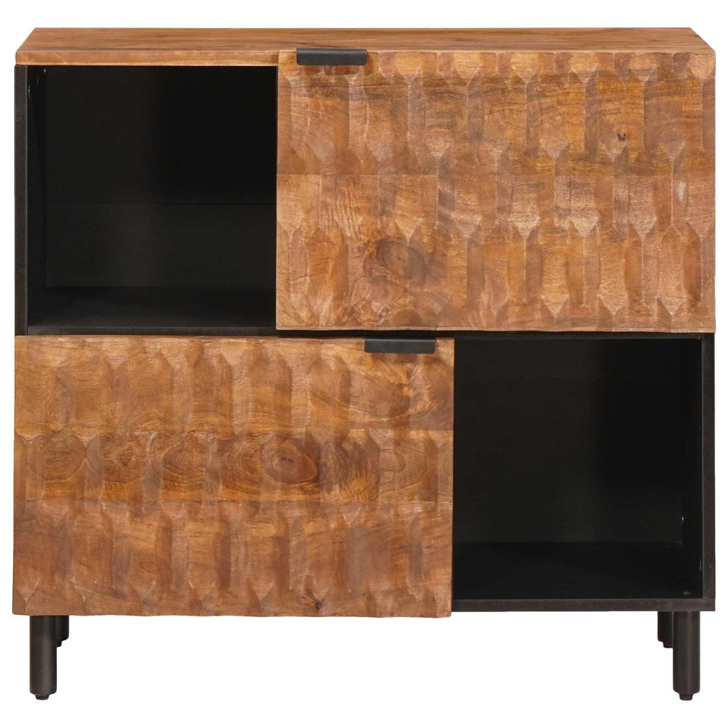 Sideboard Acacia Brown Finish 80 x 33 x 75 cm Solid Mango Wood