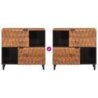 Sideboard Acacia Brown Finish 80 x 33 x 75 cm Solid Mango Wood