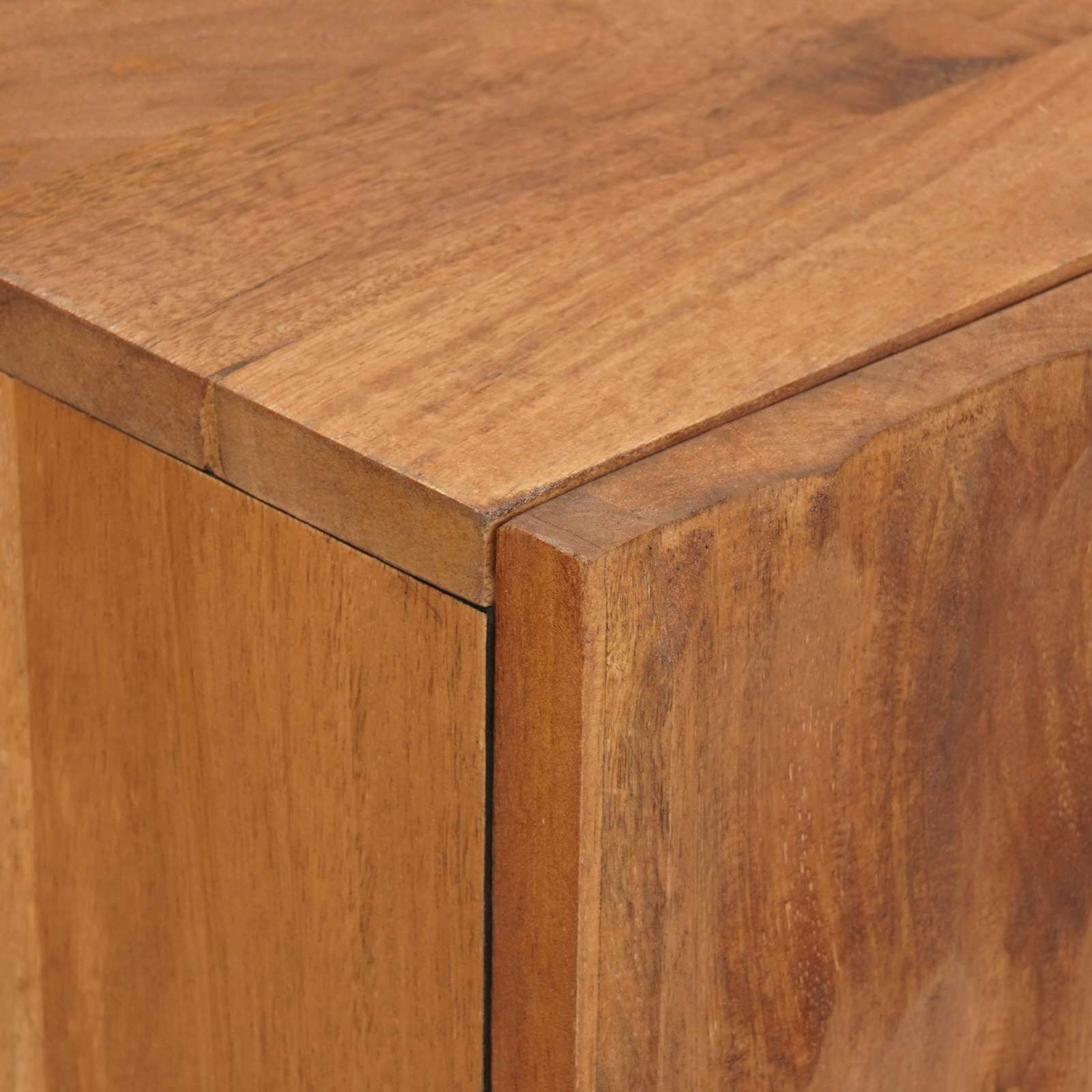 Sideboard Acacia Brown Finish 90 x 33 x 75 cm Solid Mango Wood