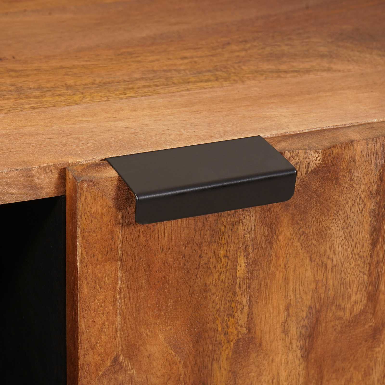 Sideboard Acacia Brown Finish 90 x 33 x 75 cm Solid Mango Wood