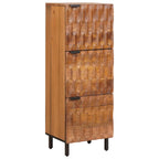 Highboard Acacia Brown Finish 40 x 33 x 110 cm Solid Mango Wood