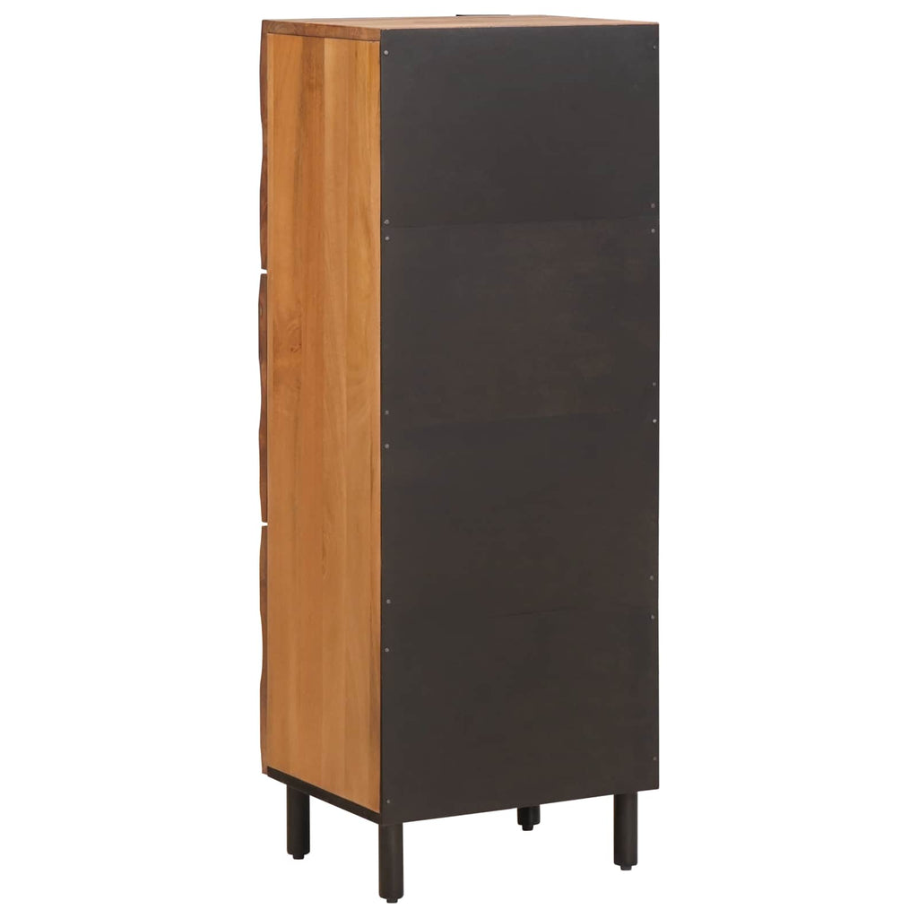 Highboard Acacia Brown Finish 40 x 33 x 110 cm Solid Mango Wood