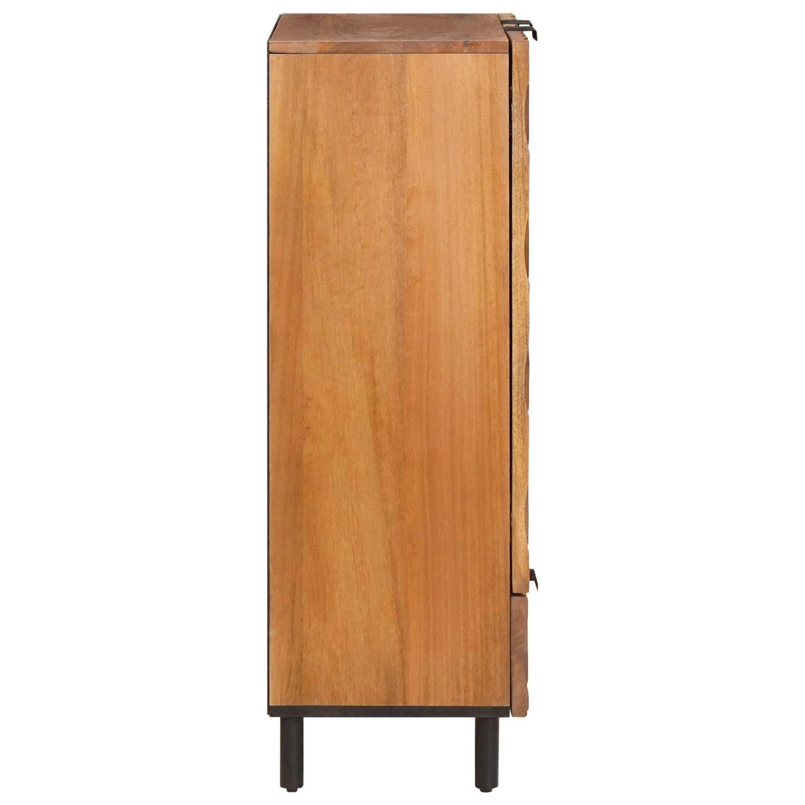 Highboard Acacia Brown Finish 60 x 33 x 100 cm Solid Mango Wood