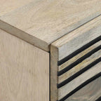 Bedside Cabinet with Drawer White and Black 40 x 33 x 46 cm