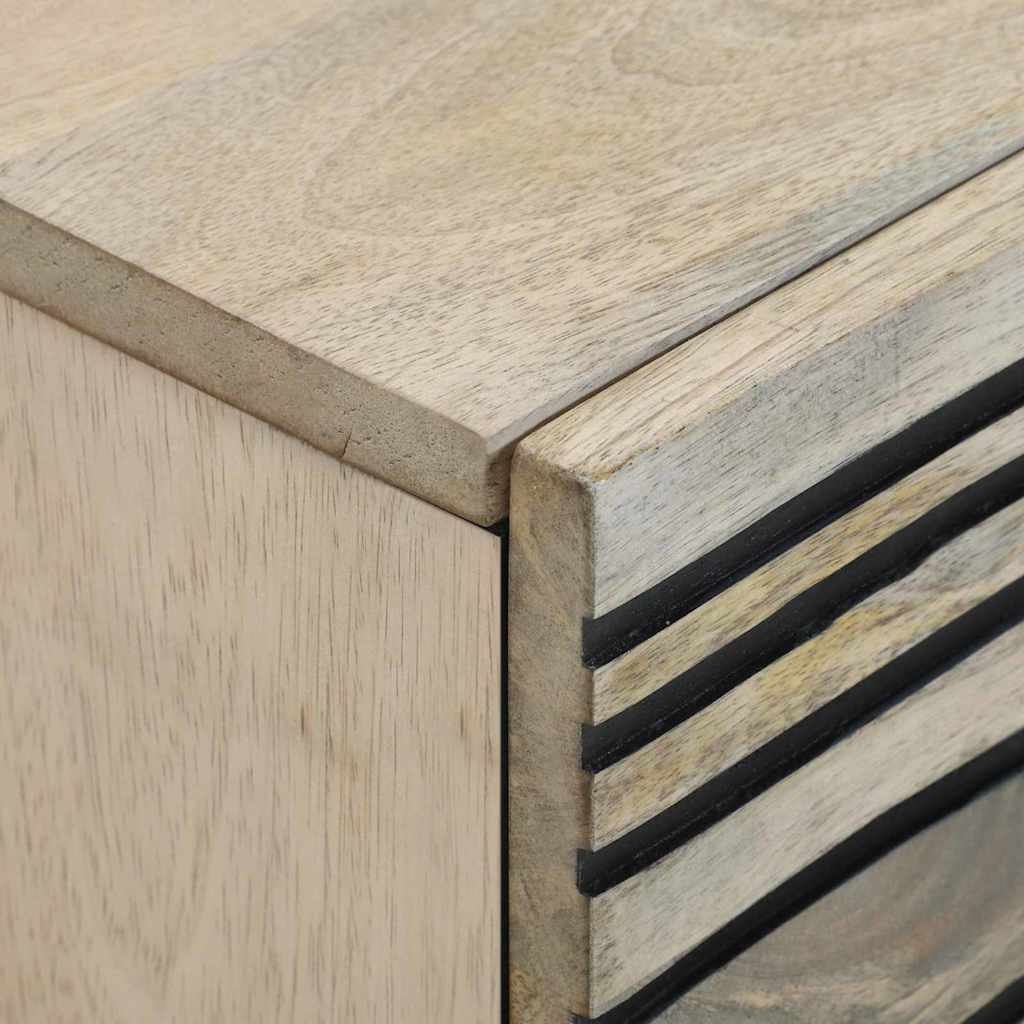 Bedside Cabinet with Drawer White and Black 40 x 33 x 46 cm