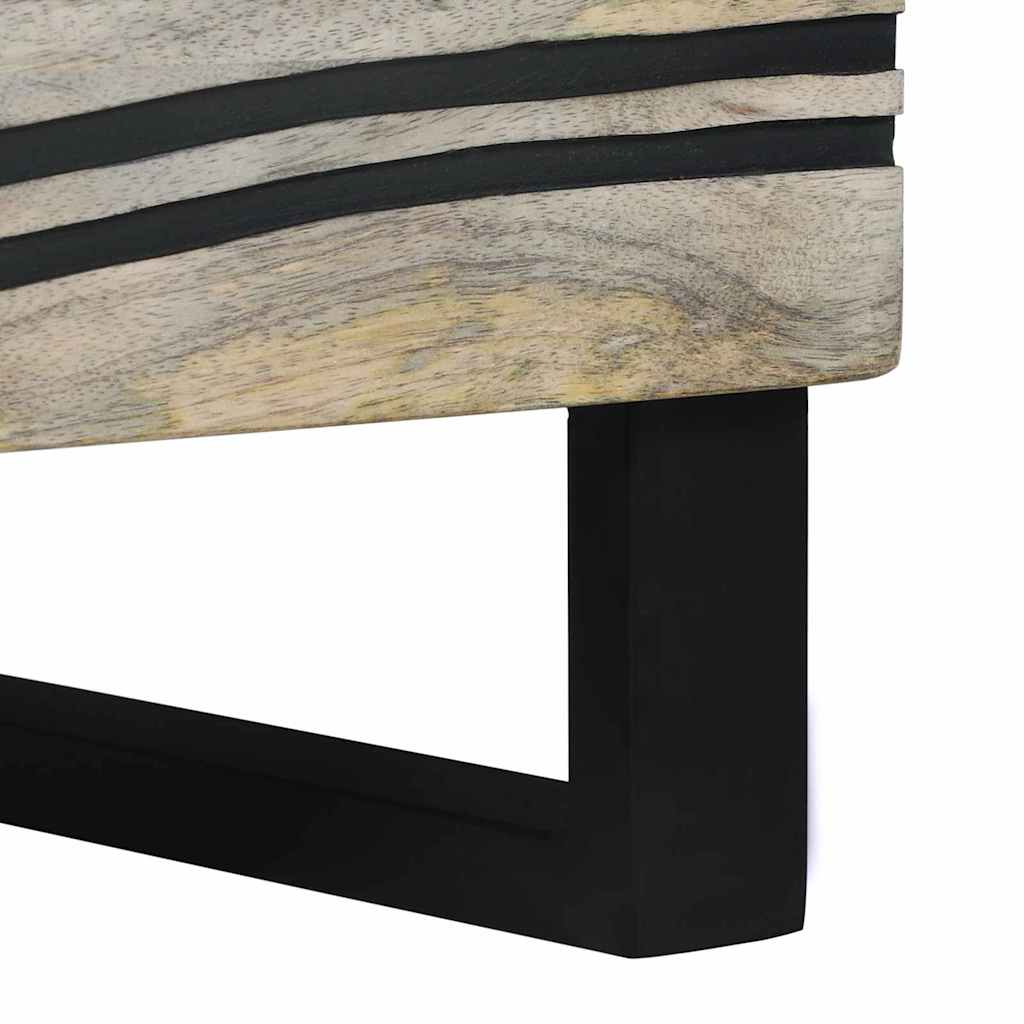 Bedside Cabinet with Drawer White and Black 40 x 33 x 46 cm