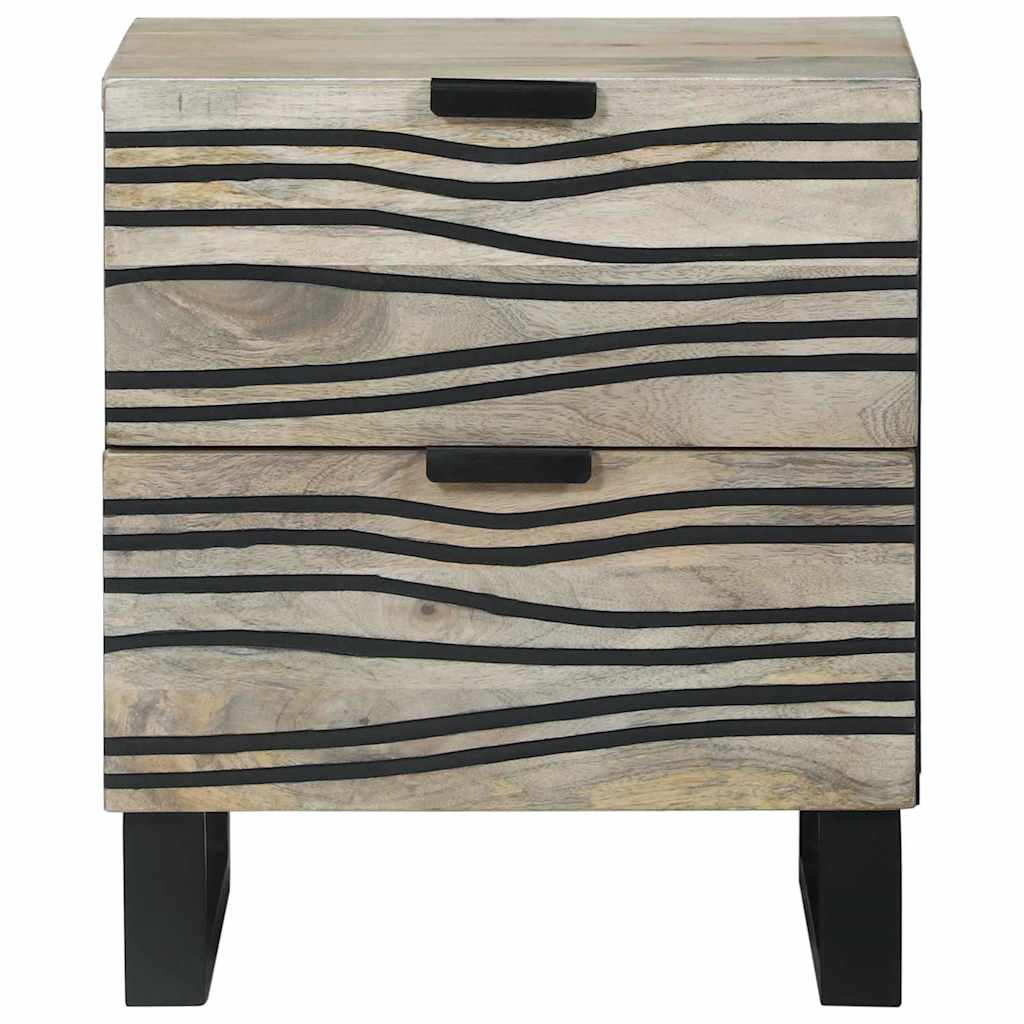 Bedside Cabinet with Drawer White and Black 40 x 33 x 46 cm