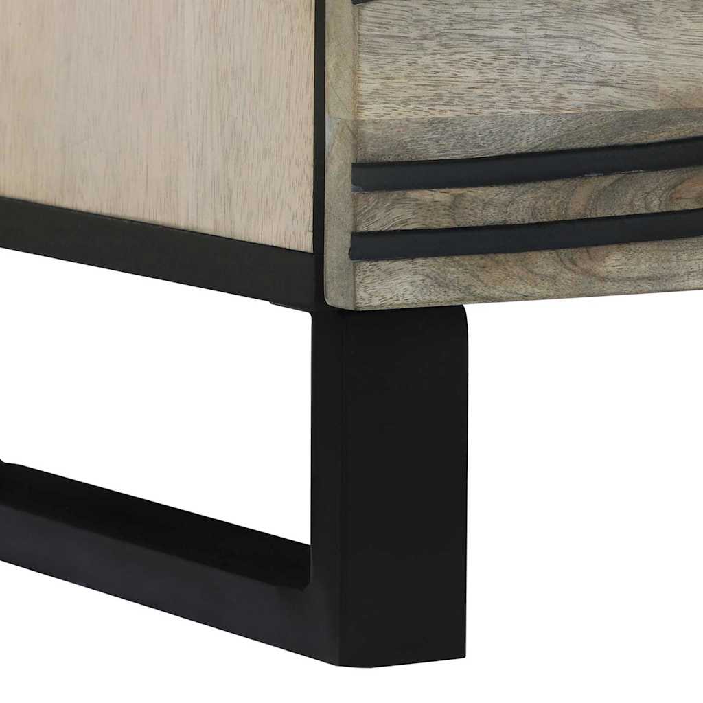 Bedside Cabinet with Drawer White and Black 40 x 33 x 46 cm
