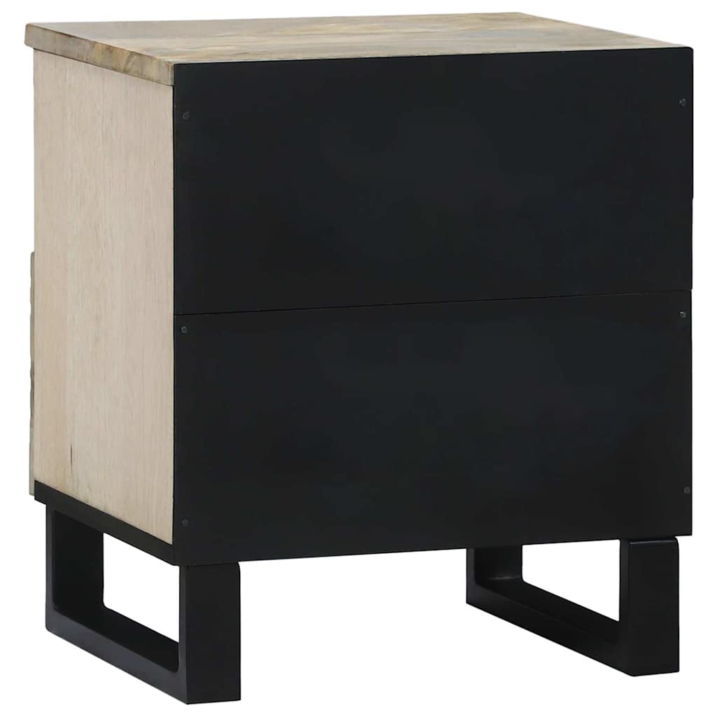 Bedside Cabinet with Drawer White and Black 40 x 33 x 46 cm
