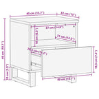 Bedside Cabinet with Drawer White and Black 40 x 33 x 46 cm