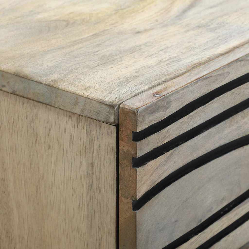 Bedside Cabinet with Drawer White and Black 50 x 33 x 60 cm