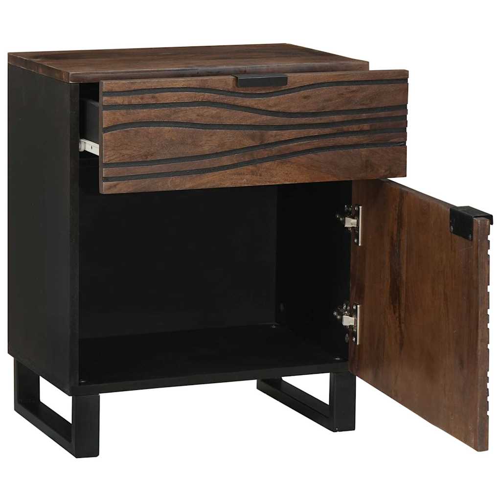 Bedside Cabinet Walnut 50 x 33 x 60 cm Solid Acacia wood