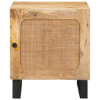 Bedside Cabinet Natural 40 x 33.5 x 46 cm Solid Mango Wood