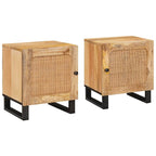 Bedside Cabinet 2 pcs Natural 40 x 33.5 x 46 cm