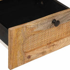 Bedside Cabinet Natural 40 x 33 x 46 cm Solid Mango Wood
