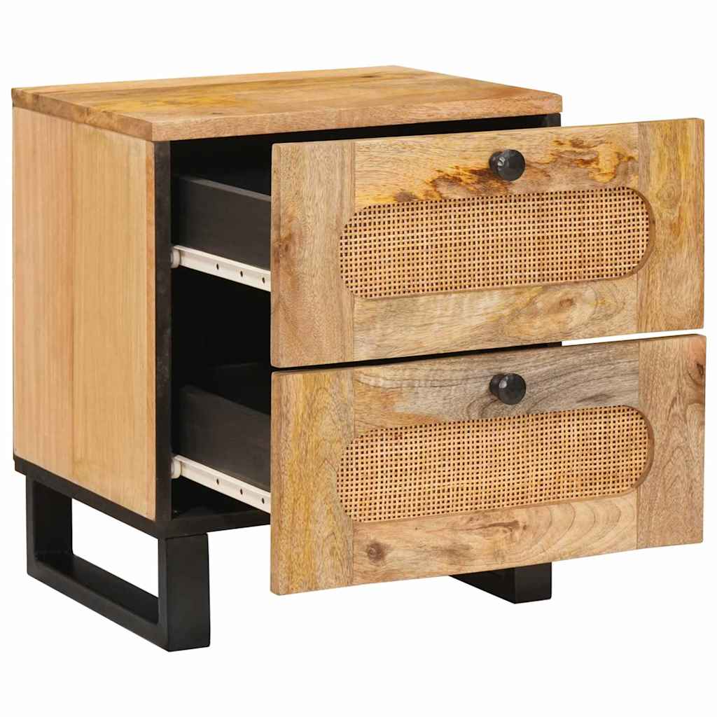 Bedside Cabinet Natural 40 x 33 x 46 cm Solid Mango Wood