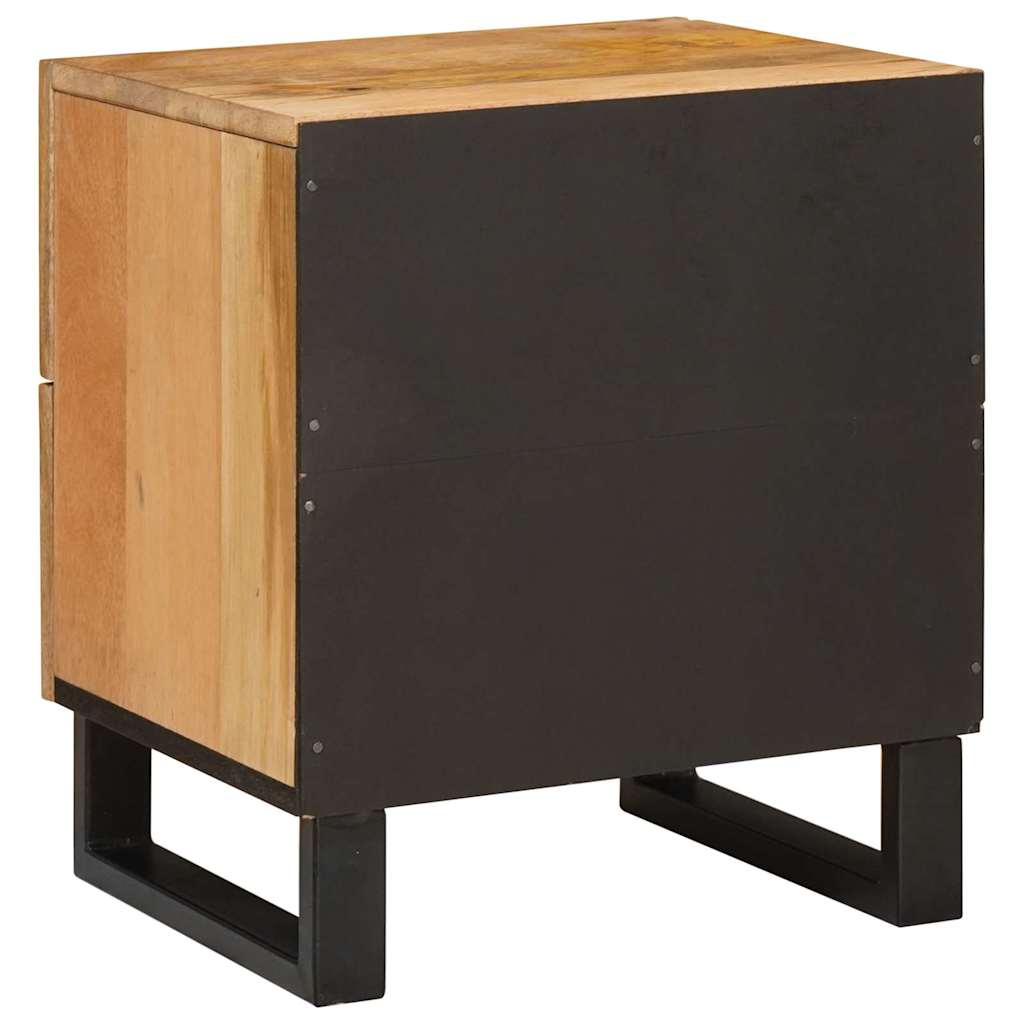 Bedside Cabinet 2 pcs Natural 40 x 33 x 46 cm Solid Mango Wood