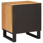 Bedside Cabinet 2 pcs Natural 40 x 33 x 46 cm Solid Mango Wood