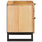 Bedside Cabinet 2 pcs Natural 40 x 33 x 46 cm Solid Mango Wood