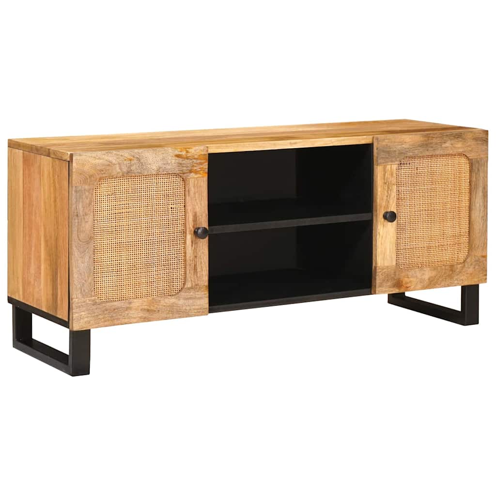 TV Cabinet with Shelf Brown 105 x 33 x 46 cm Solid Mango Wood