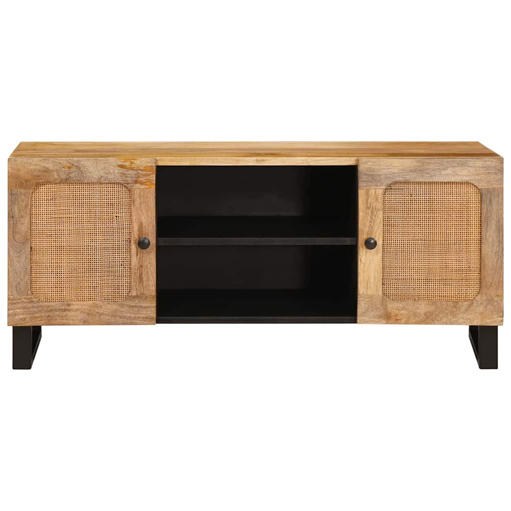 TV Cabinet with Shelf Brown 105 x 33 x 46 cm Solid Mango Wood