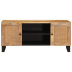 TV Cabinet with Shelf Brown 105 x 33 x 46 cm Solid Mango Wood