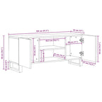 TV Cabinet with Shelf Brown 105 x 33 x 46 cm Solid Mango Wood