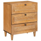 Bedside Cabinet Light Brown 50 x 33 x 62 cm Solid Acacia wood