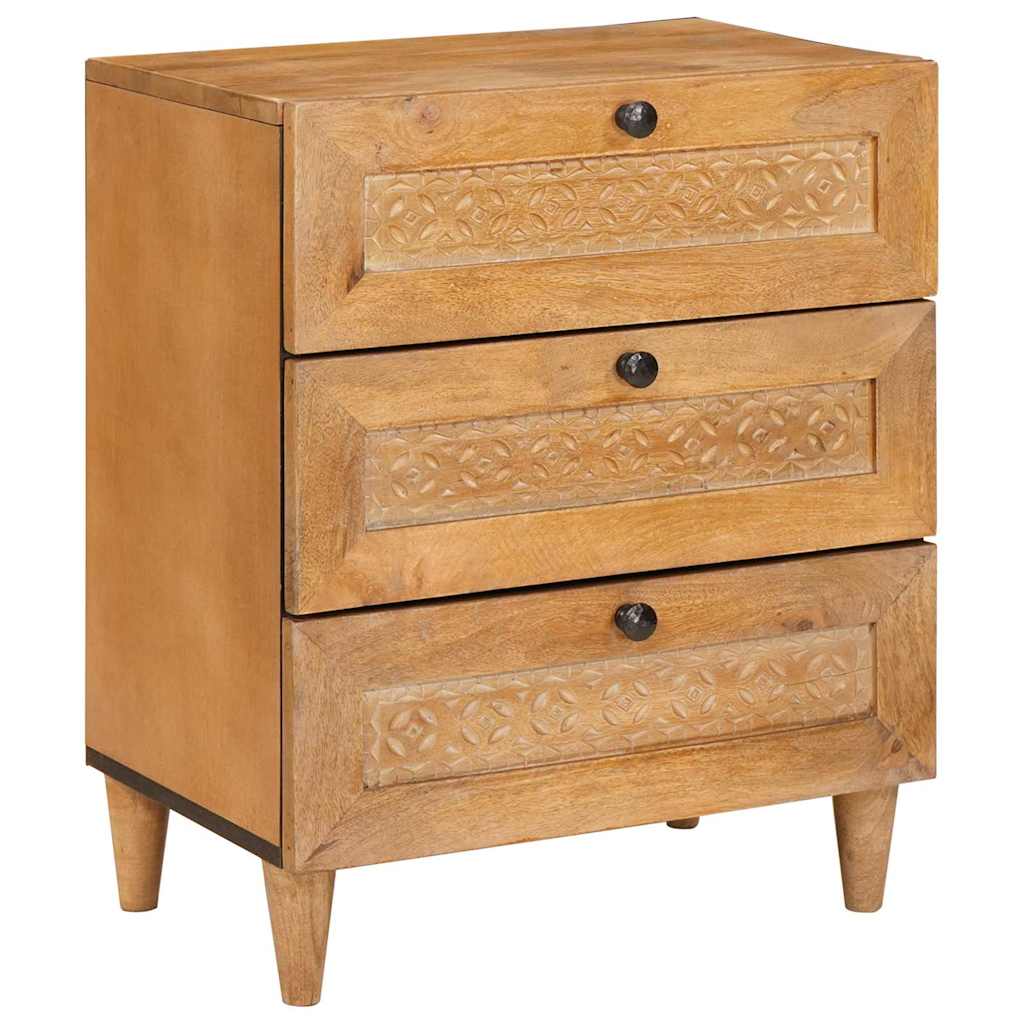 Bedside Cabinet Light Brown 50 x 33 x 62 cm Solid Acacia wood