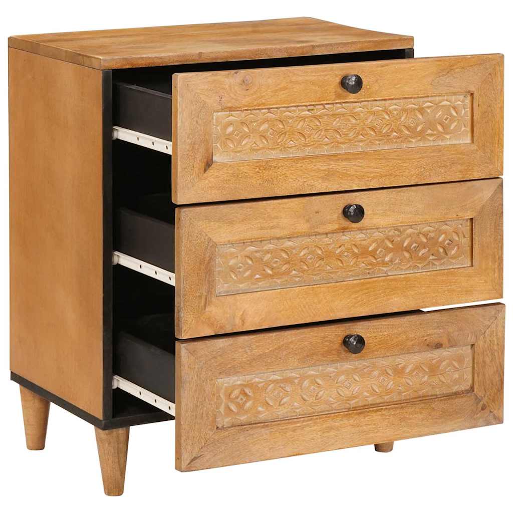 Bedside Cabinet Light Brown 50 x 33 x 62 cm Solid Acacia wood