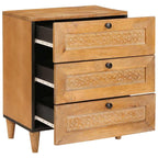 Bedside Cabinet Light Brown 50 x 33 x 62 cm Solid Acacia wood