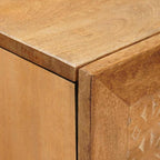 Highboard Light brown 40 x 33 x 110 cm Solid mango wood