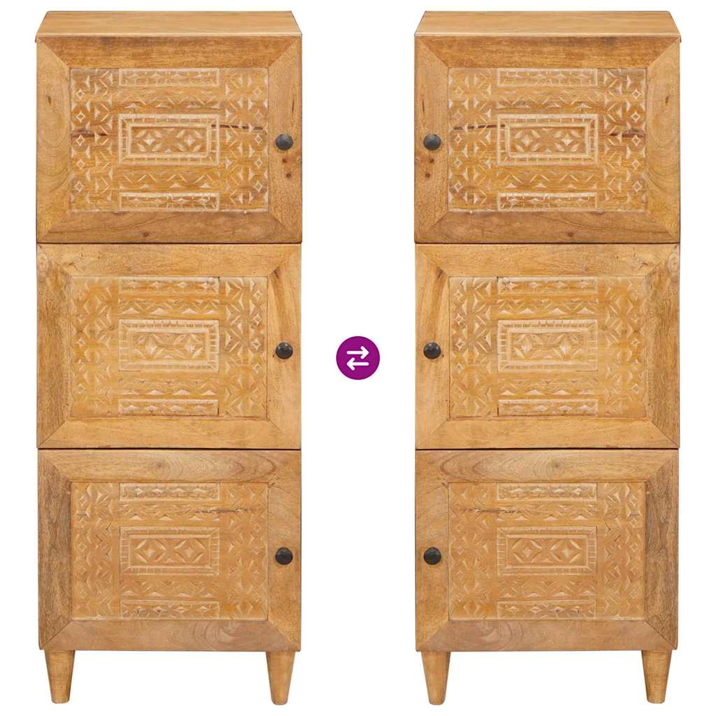 Highboard Light brown 40 x 33 x 110 cm Solid mango wood