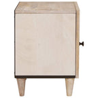 Bedside Cabinet Beige 40 x 33 x 46 cm Solid Acacia wood
