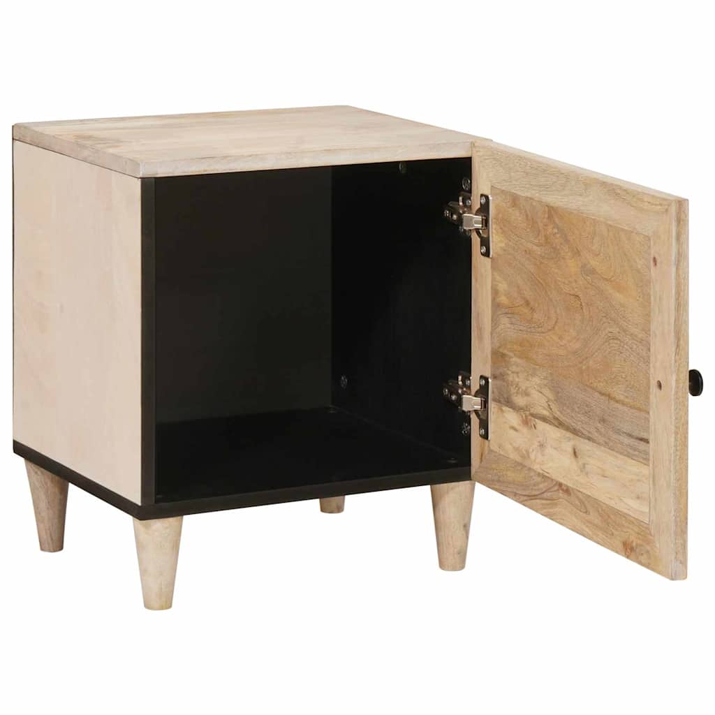 Bedside Cabinet 2 pcs Beige 40 x 33 x 46 cm Solid Acacia wood