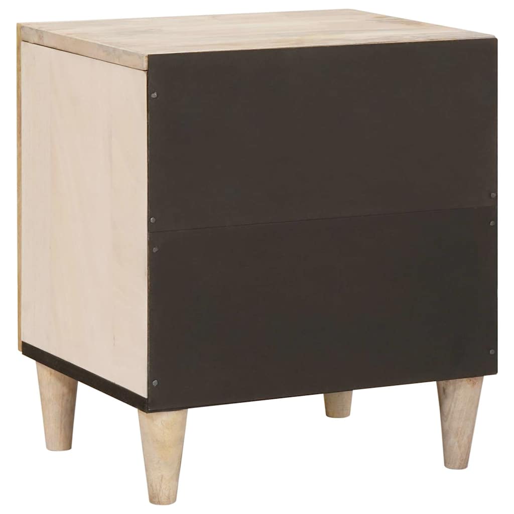 Bedside Cabinet 2 pcs Beige 40 x 33 x 46 cm Solid Acacia wood