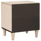 Bedside Cabinet 2 pcs Beige 40 x 33 x 46 cm Solid Acacia wood