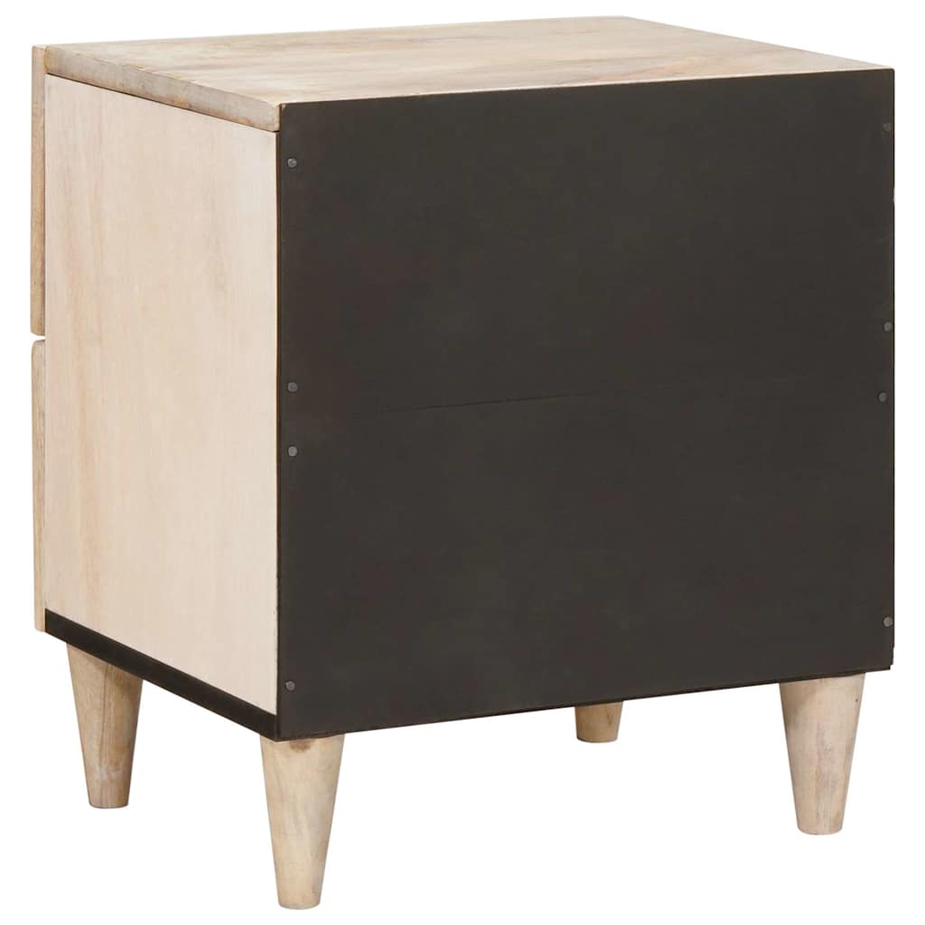 Bedside Cabinet Beige 40 x 33 x 46 cm Solid Acacia wood