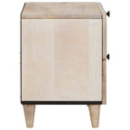 Bedside Cabinet Beige 40 x 33 x 46 cm Solid Acacia wood