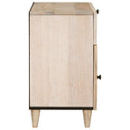 Bedside Cabinet Beige 50 x 33 x 60 cm Solid Acacia wood