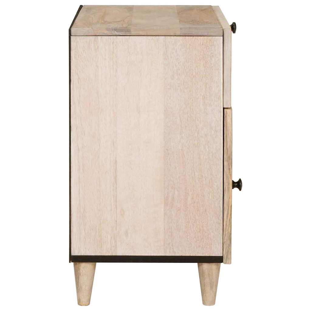 Bedside Cabinet Beige 50 x 33 x 60 cm Solid Acacia wood